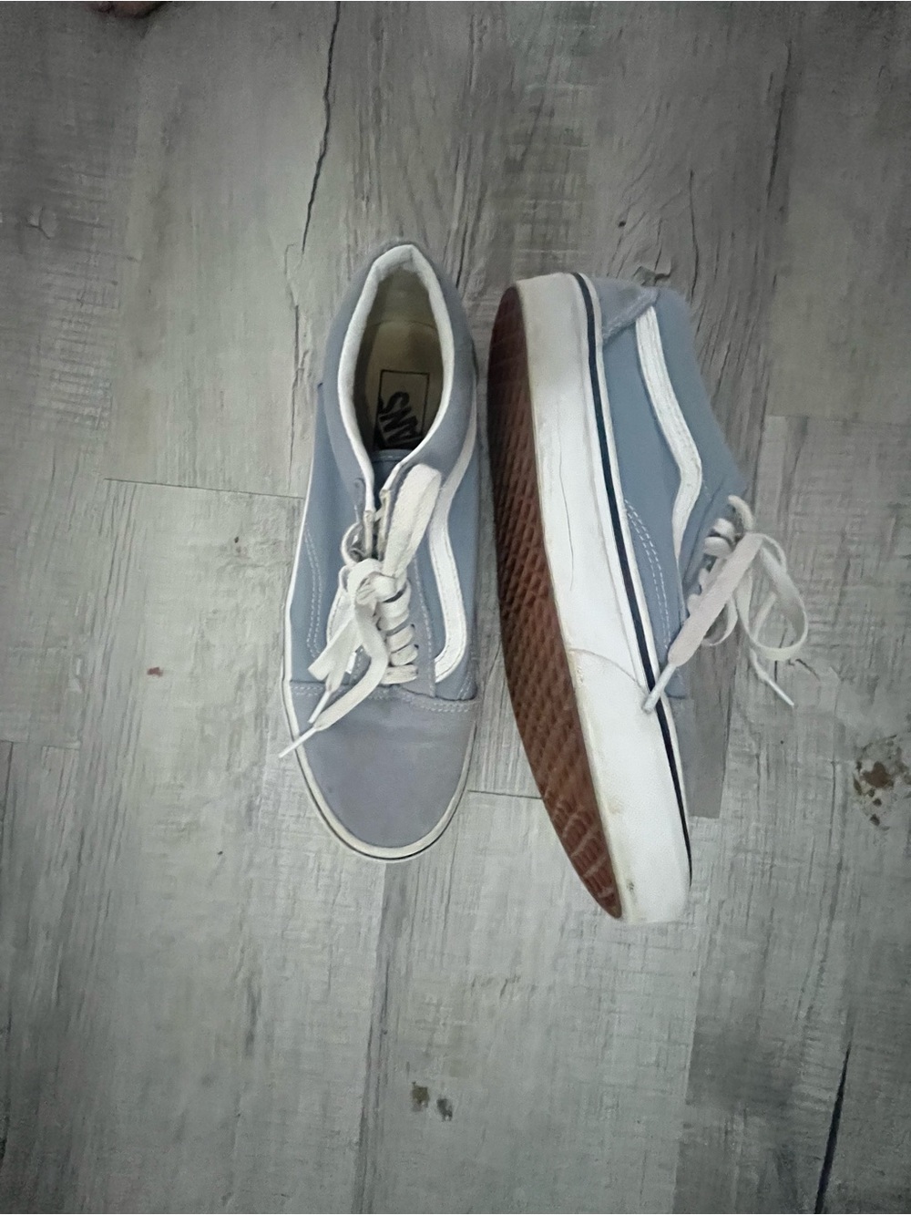 Vans Light Blue & White Old Skool Sneakers - Picture 2 of 2